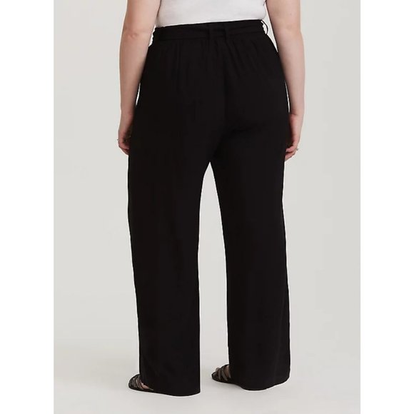 torrid Pants - TORRID Black High Rise Wide Leg Pull On Pants